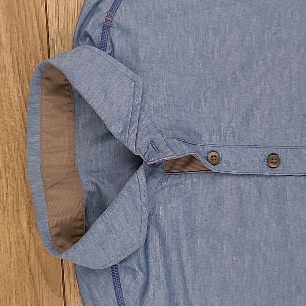 Lululemon Light Blue Recent Solid Large Polo Mens… - image 2